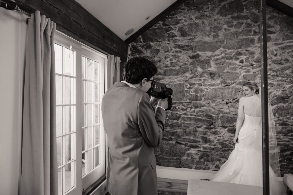 Super 8 wedding film, celestial-inspired wedding, New England wedding photographer, New England Super  8 Film, alternative wedding couple, intimate super 8 wedding video