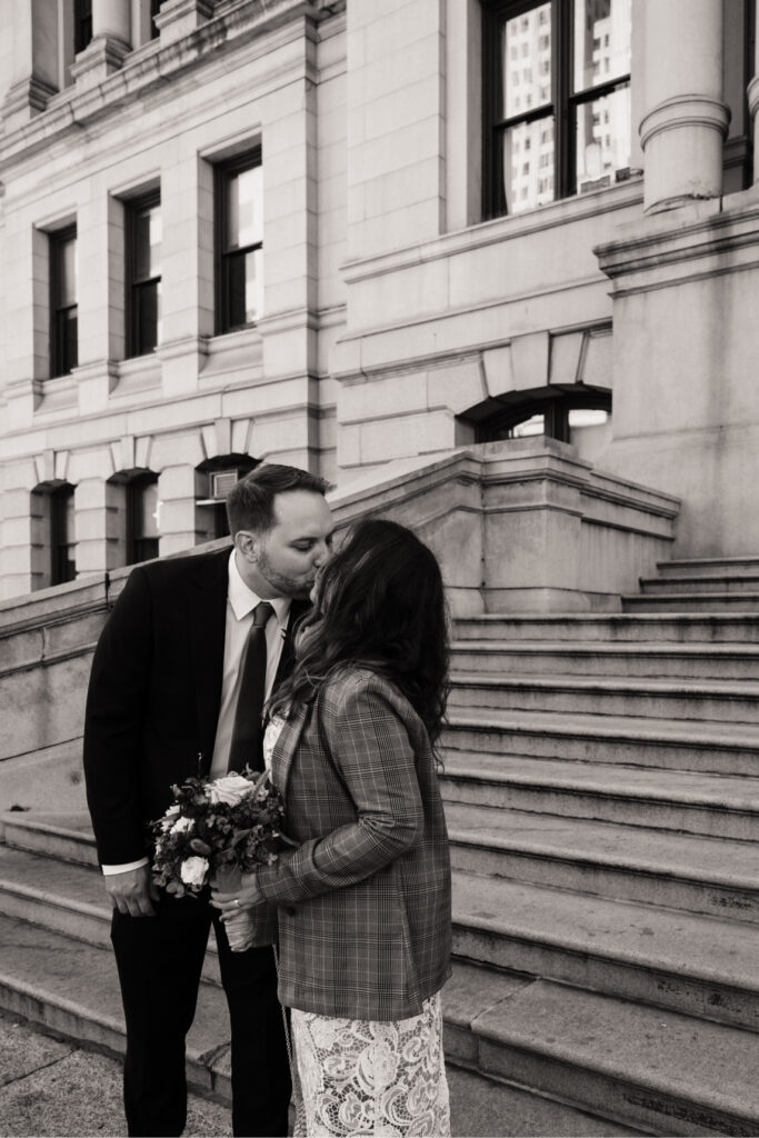 Providence City Hall Elopement, New England Film Photography, Rhode Island Elopement Photographer, City Hall Wedding, Film Wedding Photography