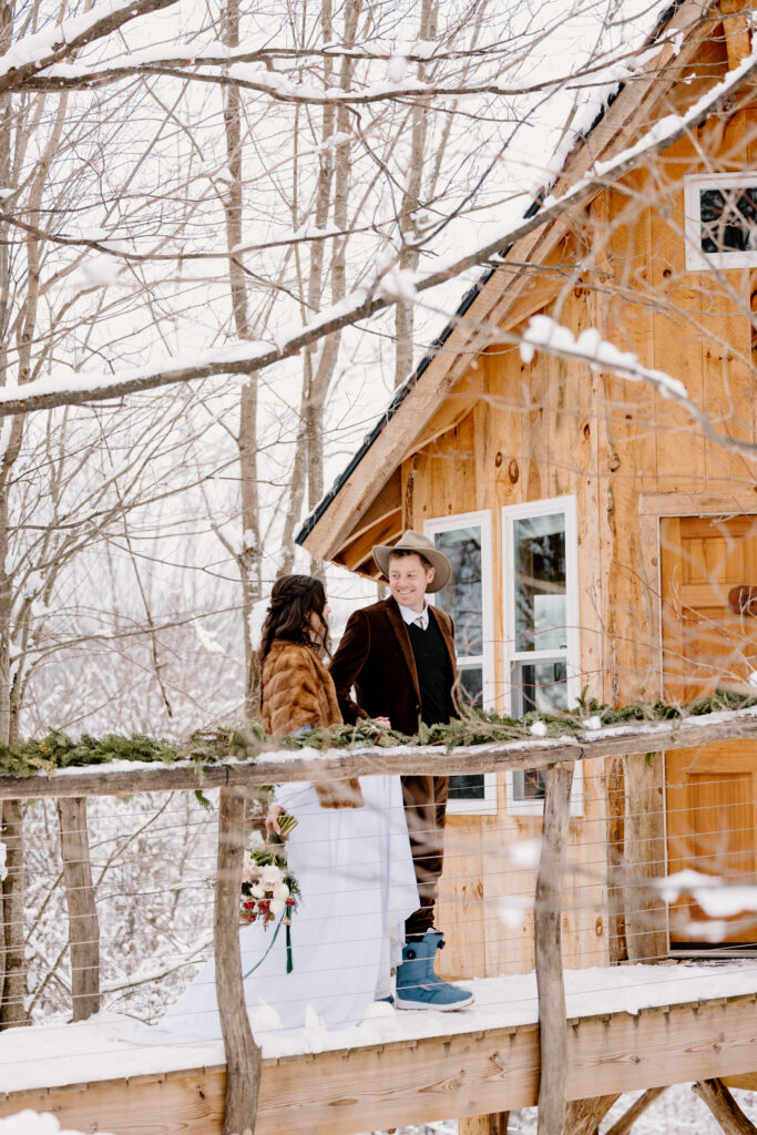 Snowy Vermont wedding, Vermont winter wedding. New England film wedding photographers, Super 8 film wedding, Snowy wedding photography, Vermont wedding inspiration