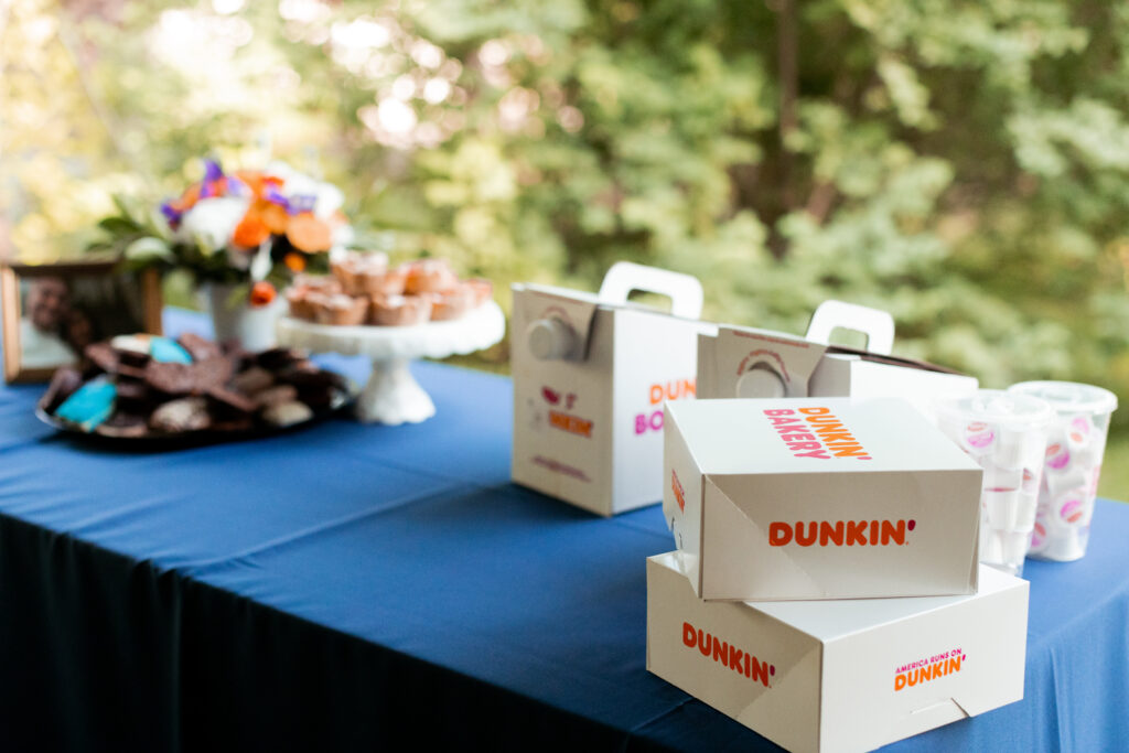 Assorted pastries and desserts at a wedding at the Loring-Greenough House