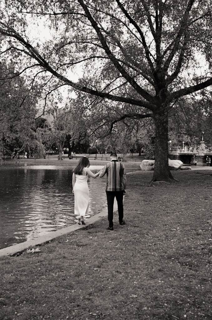 Film Engagement Photos, Museum of Fine Arts, Boston Public Gardens, Boston Engagement Photos, Film Engagement Photographer, Film Wedding Photographer, Castillo Holliday Photo and Film 