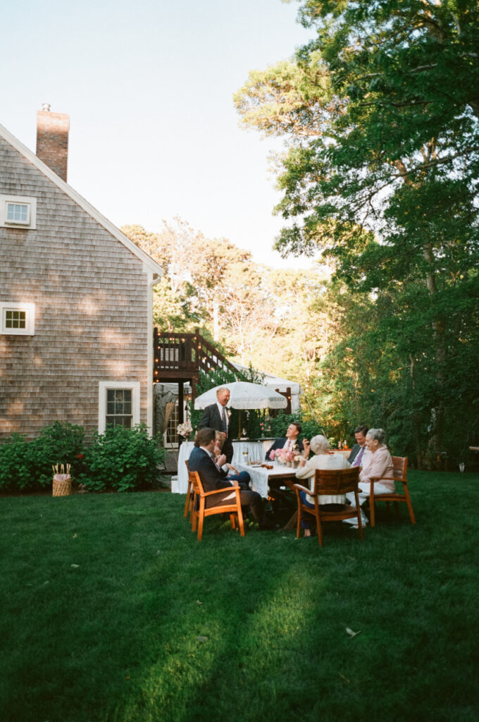 Cape Cod micro wedding, Film wedding photographer, Super 8, Super 8 videography, Boston film photographer, Cape Cod wedding, New England film wedding photography, backyard wedding, backyard micro wedding, luxury micro wedding 