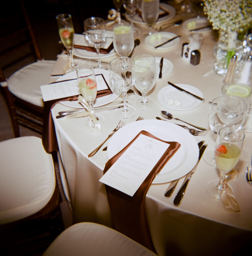 wedding table setting