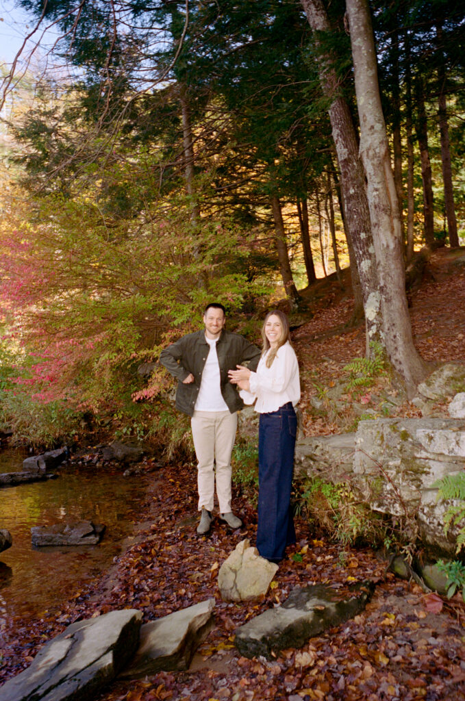 couple enjoying the outdoors during fall 